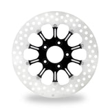 Performance Machine Disc Carr 11.8 Revel Rear Right Contrast Cut Platinum - 0133-1802RELS-BMP For Harley Touring 2008-2021