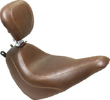 Mustang Motorcycle 83001 Mustang 18-21 Harley Heritage Classic, Deluxe Wide Tripper Solo Seat W/driver Backrest - Brown