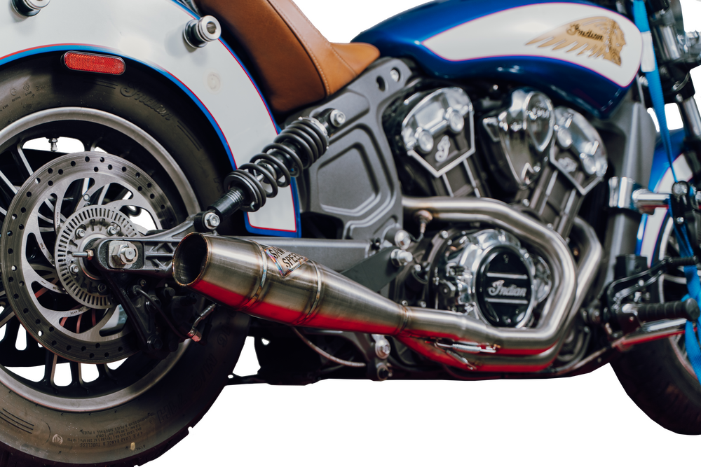 Sawicki Indian Scout MID Length Cannon Brushed SS For Indian Scout 2015-2022