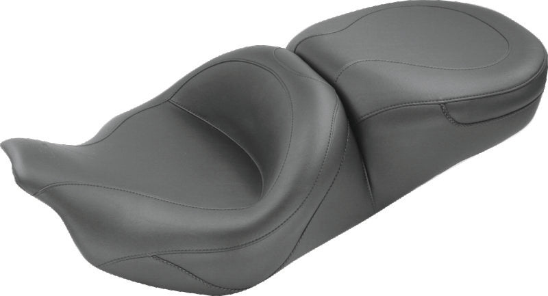 Mustang Motorcycle Electra Glide Standard Rd Glide, Rd King, Street Glide Touring 1PC Seat Black - 76033 For Harley Touring 2008-2021