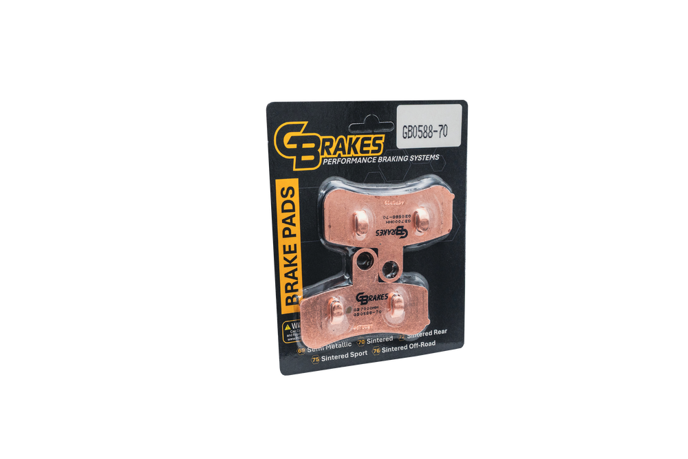 Gbrakes Brake Pads HH Sintered Front - GB0588-70 For Harley Motorcycles 2008-2017