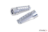 Puig Hi-Tech Parts Footpegs Racing Silver - 6301P For Harley Sportster Iron 883 2009-2020 | Ducati Motorcycles 2008-2020