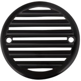 Joker Machine Points Cover Finned 2 Hole Black Anodized Silver - 02-98TC For Harley 1970-1994