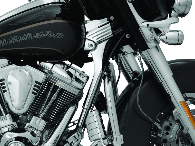 Kuryakyn Deluxe Neck Cover Kit Chrome - 8146 For Harley Touring 1995-2005