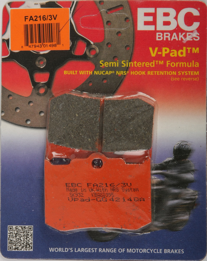 Ebc 15-216/3V FA216/3V BRAKE PADS V-SERIES