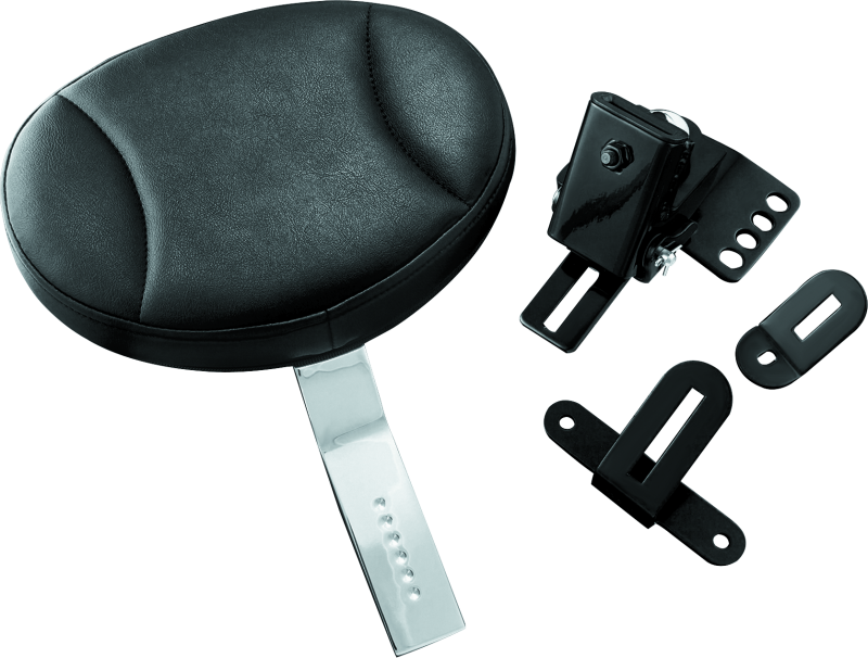 Kuryakyn Plug-In Driver Backrest Chrome - 1670 For Harley Touring 1997-2021