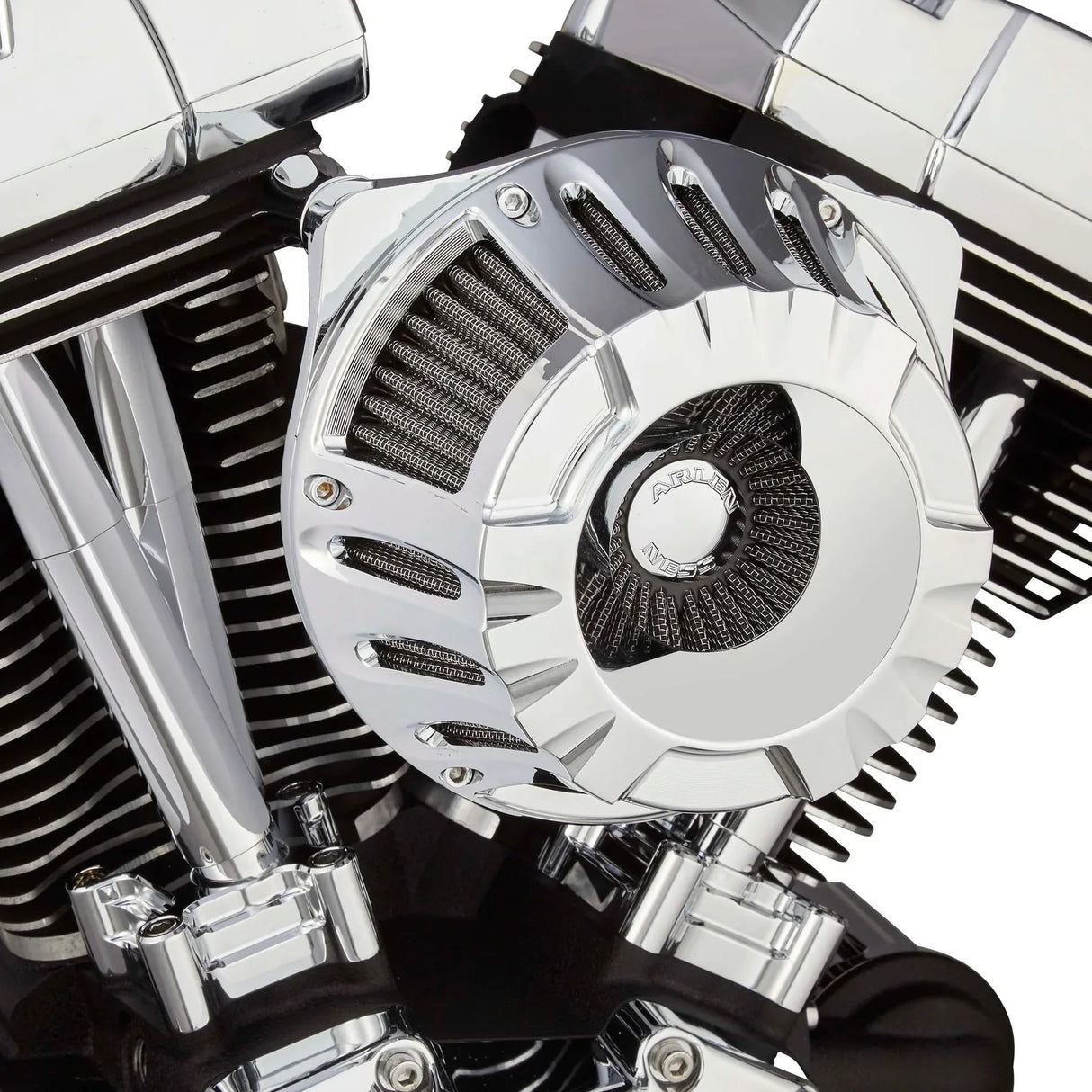 Arlen Ness Inverted Series Air Cleaner Kit — Deep Cut Chrome - 18-916 For Harley Motorcycles 2017-2025