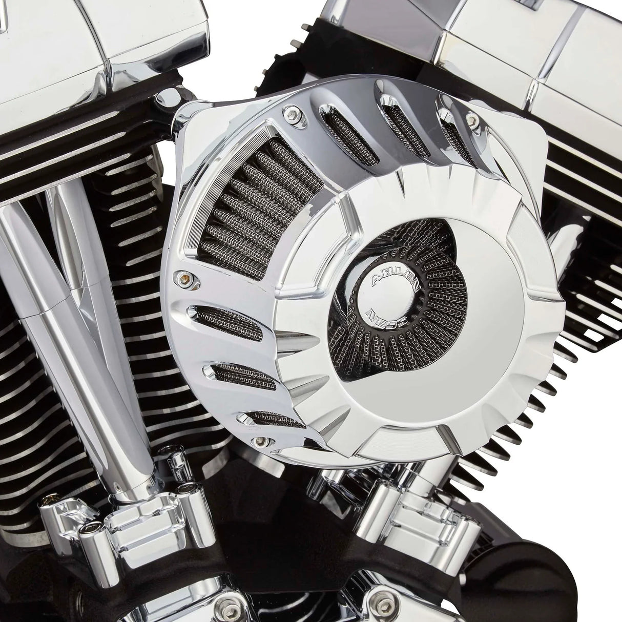 Arlen Ness Inverted Series Air Cleaner Kit — Deep Cut Chrome - 18-916 For Harley Motorcycles 2017-2025