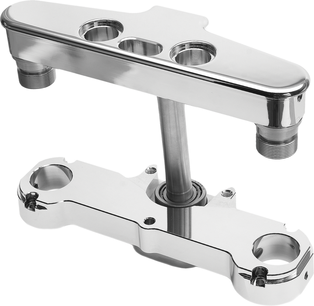 Hawg Halters Inc 6 DEG Raked Tripple Trees 41MM Chrome Custom - 41FBCR6 For Harley Softail / Screamin' 1986-2017
