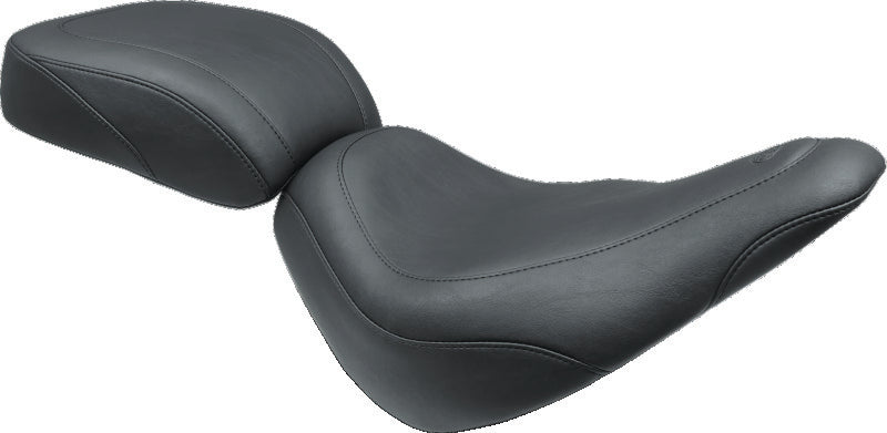 Mustang Motorcycle Mustang Slim Wide Tripper Passenger Seat Black - 75064 For Harley Softail Slim 2018-2021