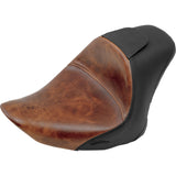 Saddlemen Renegade™ Lariat Leather Solo Seat - 806-12-0041B For Harley Softail 2006-2017