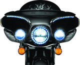 Kuryakyn LED Front Turn Signal Conversion Flat Style Insert Amber Lens - 5441 For Harley Touring 1994-2019