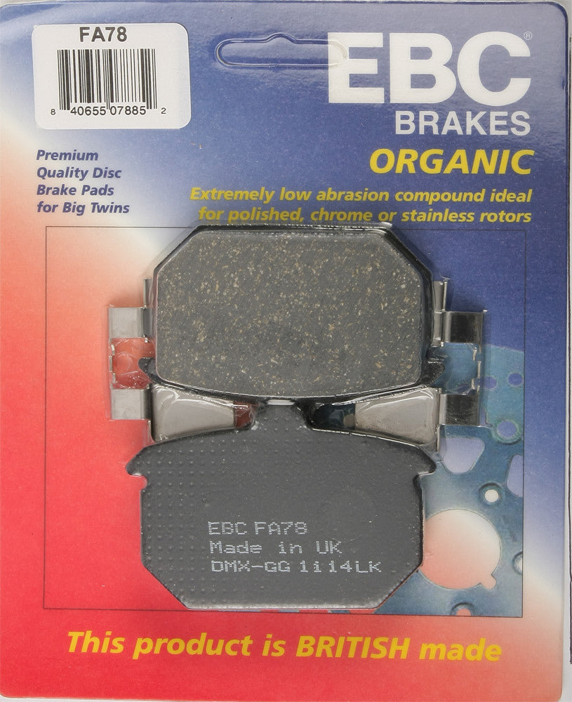 Ebc 15-78 FA78 BRAKE PADS FA78 ORGANIC