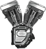S&S Cycle BT T124LC Long Block Engine With 585 Cam Wrinkle Black - 310-0326A For Harley Touring 1999-2006