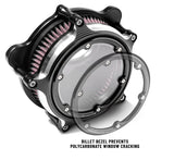 Performance Machine 0206-2159-BM Vision Air Cleaner W/bezel - Contrast Cut