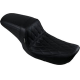 LePera Kickflip Seat — Diamond Black - LN-591DM For Harley Dyna 1999-2003