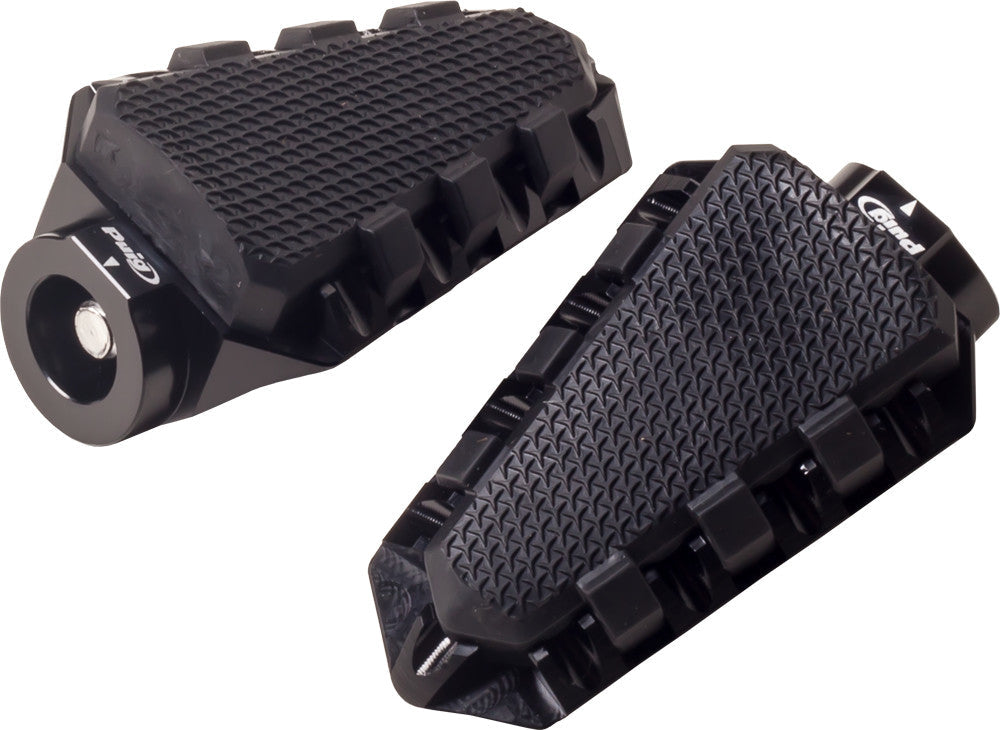 Puig Hi-tech Parts 561-07319BK 7319N FOOTPEGS TRAIL BLACK