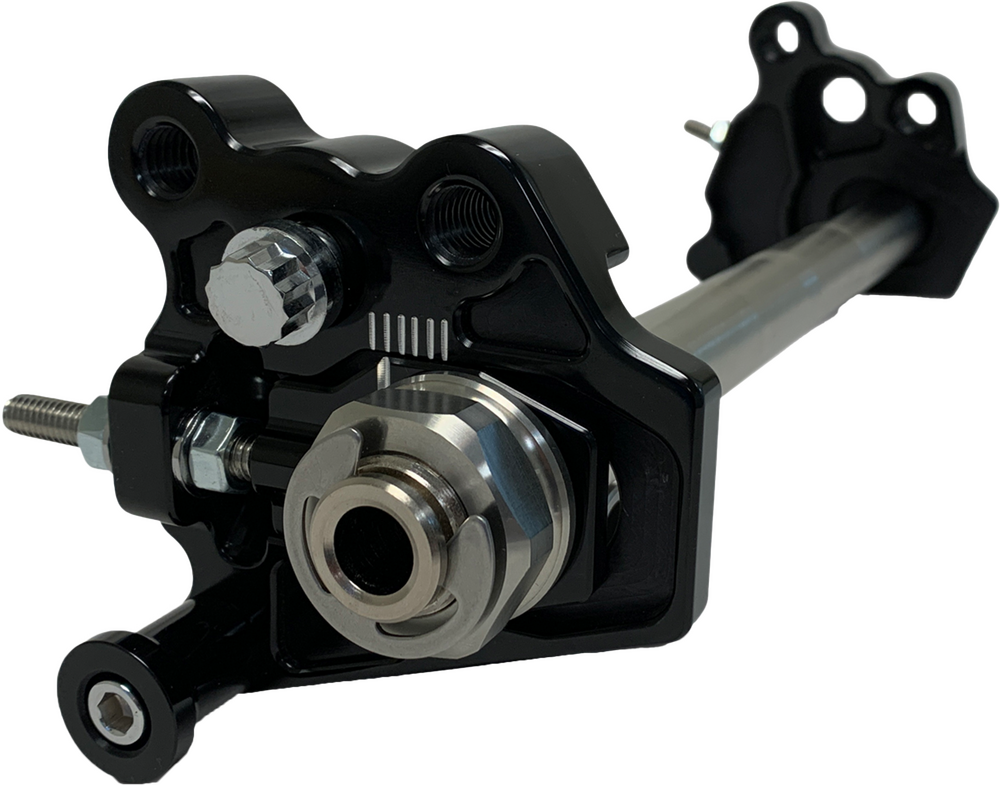 Hawg Halters Inc Rear Axel Adjuster With Shock Relocator `09 - AXADJ-A01-AS For Harley Motorcycles 2009-2026