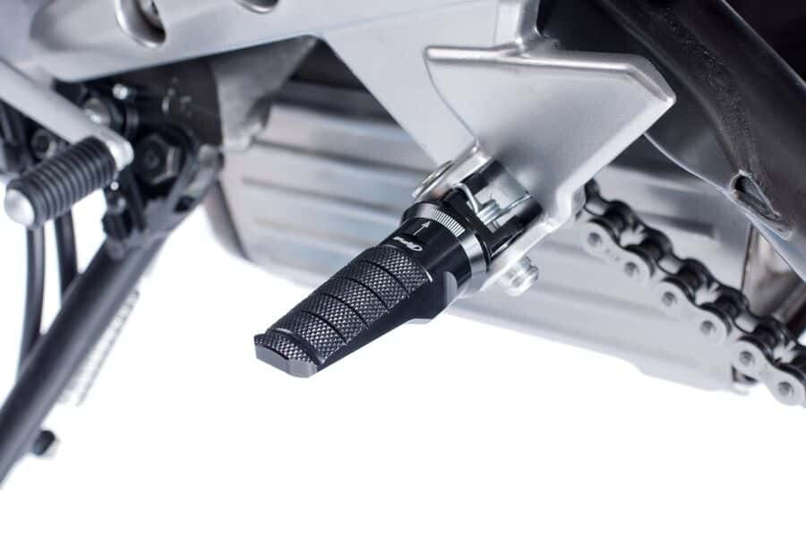 Puig Hi-Tech Parts Footpegs Racing Black - 6301N For Ducati Motorcycles 2008-2020 | Honda Motorcycles 2000-2021 | Triumph Motorcycles 2008-2021