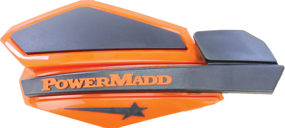 Powermadd Star Series Handguards (orange Black) - 34205 For Harley Motorcycles 1996-2019
