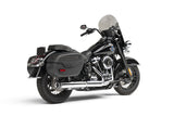 Cobra 4" 2-1 NH Slip-ON Long Chrome W Black TIP Softail - 6542 For Harley Softail 2025 | Arctic Cat Powder Special 600 2000