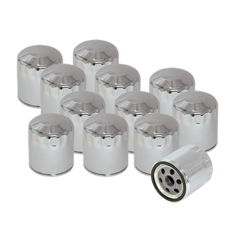 S&S Cycle Shovelhead Models Oil Filters Chrome 12 Pack - 310-0240 For Harley Motorcycles 1980-2004