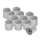 S&S Cycle Shovelhead Models Oil Filters Chrome 12 Pack - 310-0240 For Harley Motorcycles 1980-2004