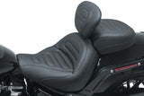 Mustang Motorcycle Mustang Fat Bob Standard Touring Recessed Passenger Seat Black - 79335 For Harley Softail 2018-2021