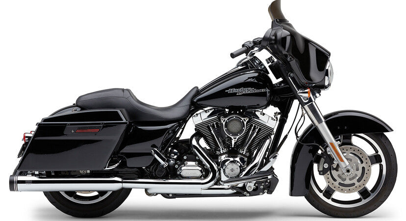 Cobra 4" Groove TIP Slip-ON Chrome - 6276 For Harley Touring 1995-2016