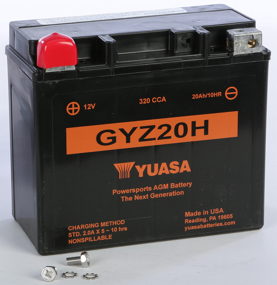 Yuasa Battery GYZ20H Sealed Factory Activated - YUAM72RGH For Yamaha Snowmobiles 2014-2025 | Indian Scout / Spirit 2015-2023