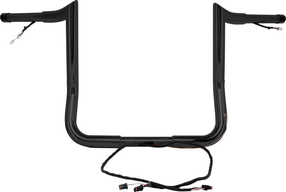 Paul Yaffe Bagger Nation 14" Monkey Bagger Bar Prewired Satin Black ` - MBBPW-14 B For Harley Electra Glide 2010-2019