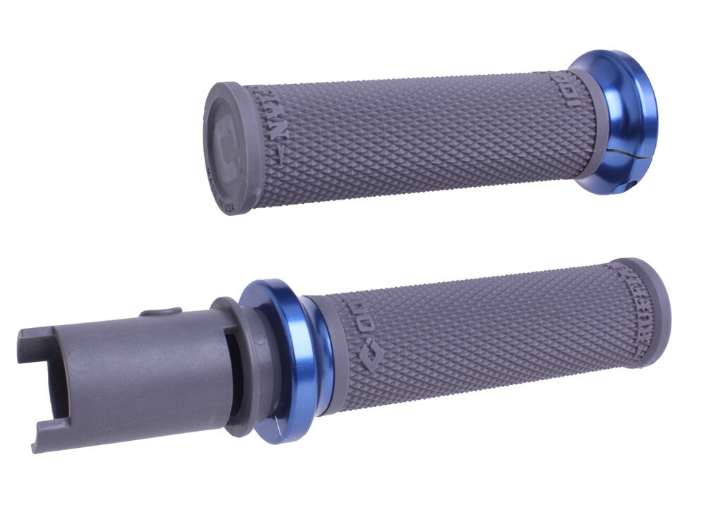 Odi Lock-ON Ruffian Grips Graphite Blue CVO ` - V30HTCH-U For Harley Touring 2023-2024