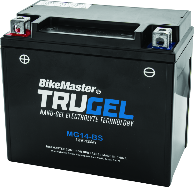 BikeMaster Trugel Battery MG14-BS - 780513 For BMW Motorcycles 2005-2019 | Indian FTR 2022 | Husqvarna TE 410 / TE 610 / TE 400 2000-2009