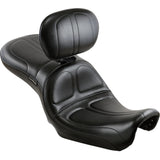 LePera Maverick Seat With Backrest Stitched Black - LK-970BR For Harley Motorcycles 2006-2017