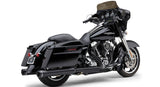 Cobra 4" Groove TIP Slip-ON Black - 6276RB For Harley Touring 1995-2016