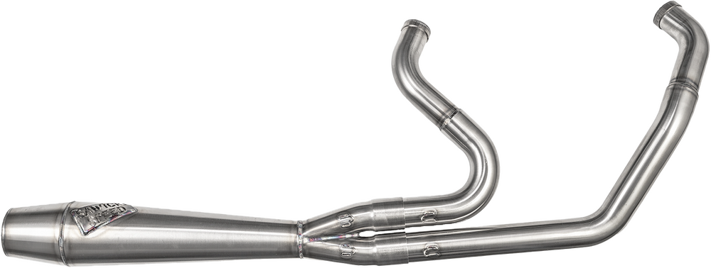 Sawicki 2IN1 M8 Softail Cannon Brushed SS For Harley Softail 2018-2021
