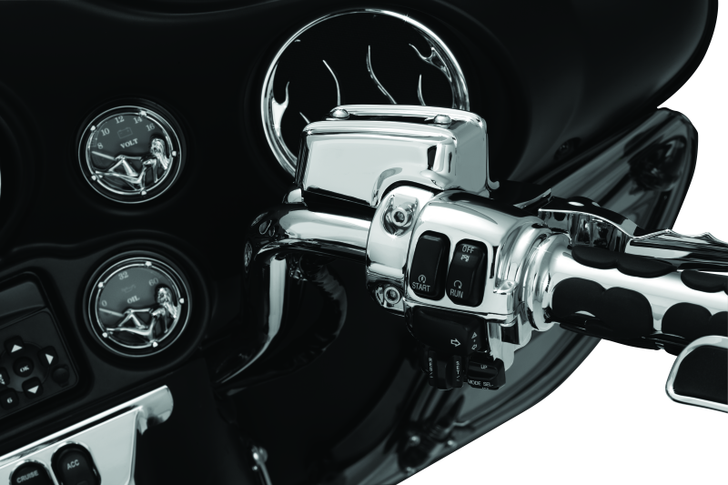 Kuryakyn Handlebar Control Dress Up Kit Chrome - 1740 For Harley Touring 2008-2013