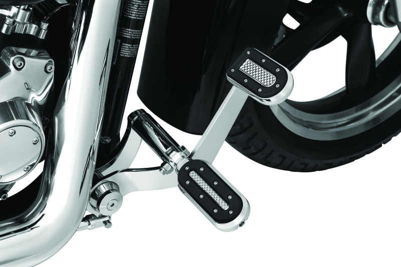 Kuryakyn Heavy Industry Brake Pedal FX Models Chrome - 7037 For Harley Softail / Dyna / Screamin' / Street 1984-2010