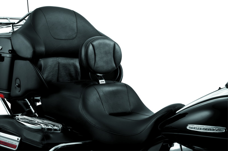 Kuryakyn Plug-In Driver Backrest Chrome - 1670 For Harley Touring 1997-2021