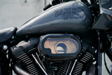 Kens Factory NL TC Air Cleaner W Glass Black W Gold - NXT-03BG For Harley Touring 2008-2016