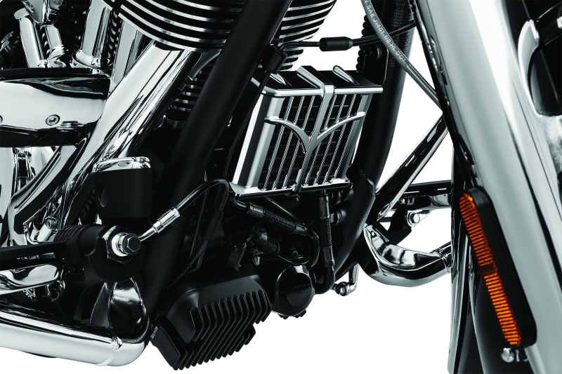 Kuryakyn 5640 Oil Cooler Cover 14-23 Indian Models Chrome
