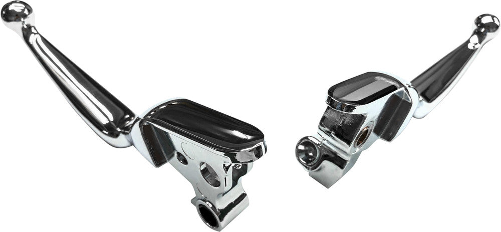 Harddrive 053814 Smooth Lever SET Chrome FLT With Cable Clutch For Harley Touring 2008-2013