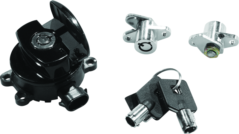 Biker's Choice Bikers Choice Black Ignition Switch & Saddlebag Lock Kit - 483291 For Harley Road King 2014-2021