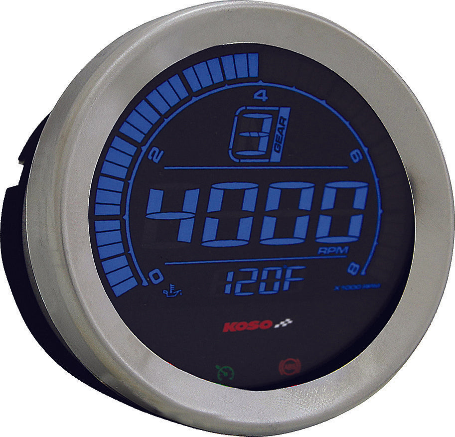Koso North America Digital Gauge Cluster Silver Bezel Flht AND Fltr - BA050901 For Harley Touring 2004-2013