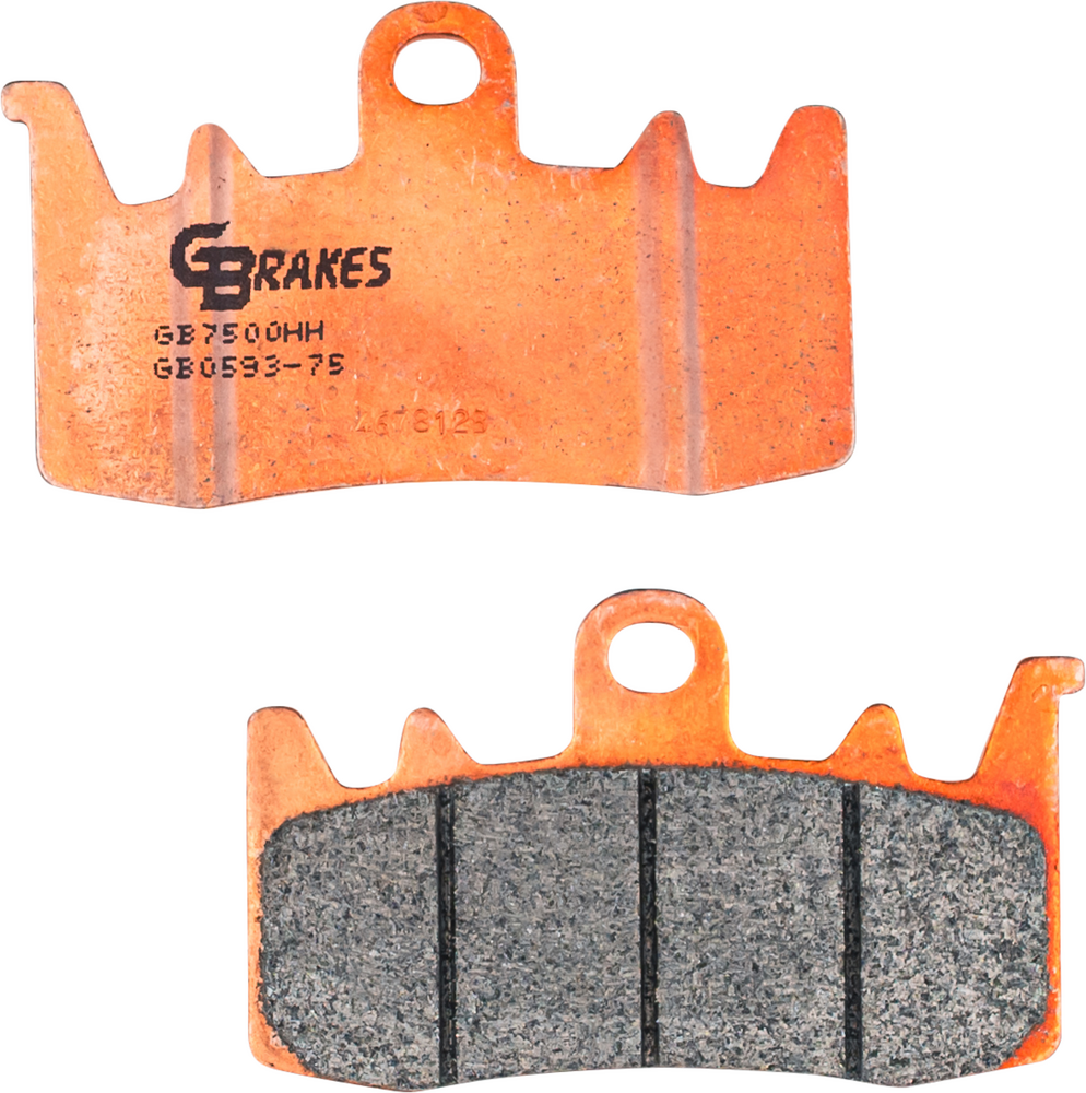 Gbrakes Brake Pads Sintered Ceramic - GB0593-75 For Harley Road Glide Fltrxstse 2024 | BMW Motorcycles 2012-2024 | Ducati Motorcycles 2013-2019