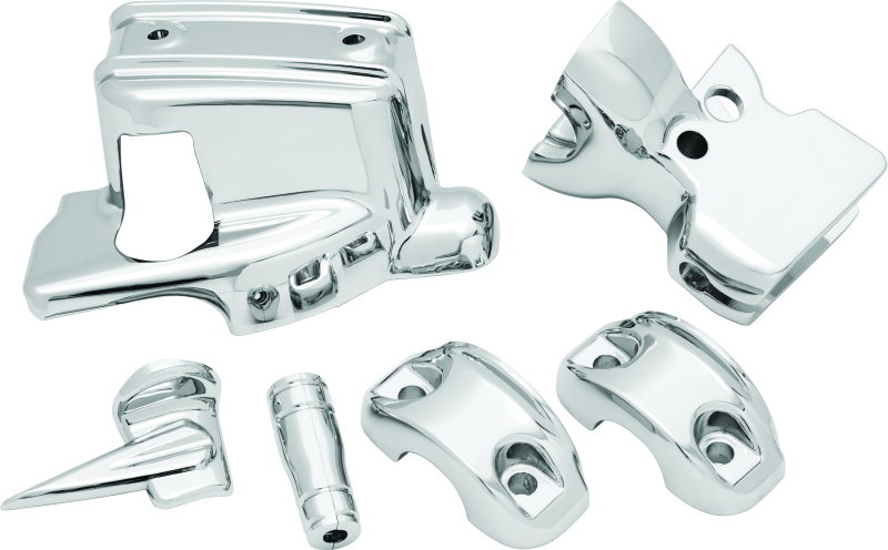 Kuryakyn Handlebar Control Dress Up Kit Chrome - 1740 For Harley Touring 2008-2013