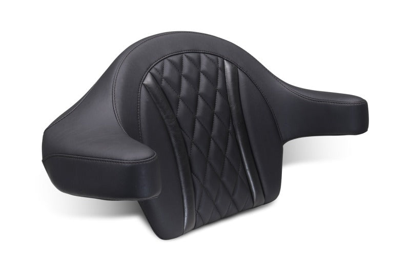 Mustang Motorcycle CVO Road Glide (ST) Deluxe Diamond Ext Arm Wrap-Around Backrest Black - 88430 For Harley Touring 2023-2026