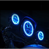 CUSTOM DYNAMICS 2001-2424 PG-7-13-C ProGLOW™ LED Headlamp with Color Changing Halo - 7" Headlamp - with Mounting Ring - Chrome