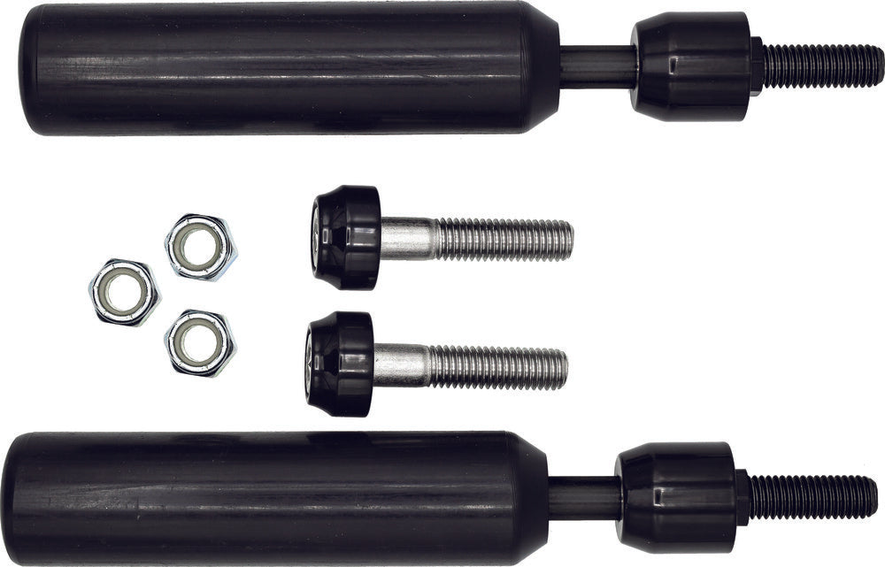 Santoro Fabworx SF50001 Shock Mount Sliders Black Dyna For Harley Motorcycles 2009-2017
