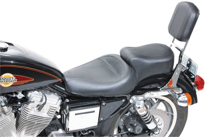 Mustang Motorcycle Mustang Standard Touring 1PC Seat Black - 75740 For Harley Sportster 1982-1995
